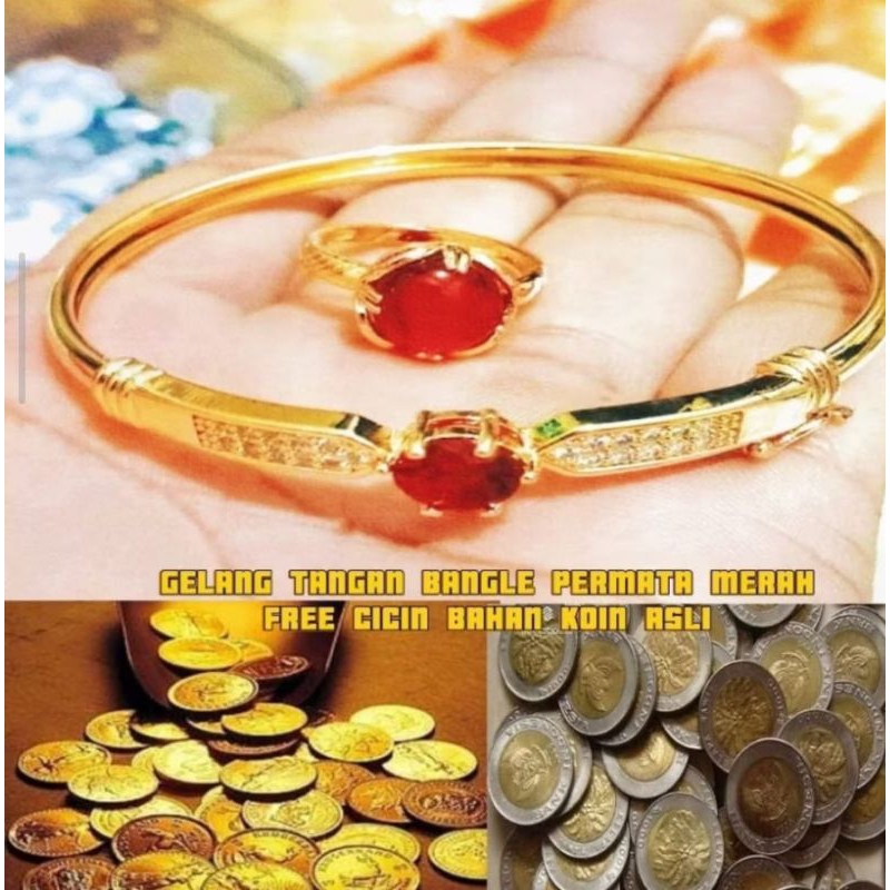gelang tangan batu merah delima  free cincin batu merah delima bulat