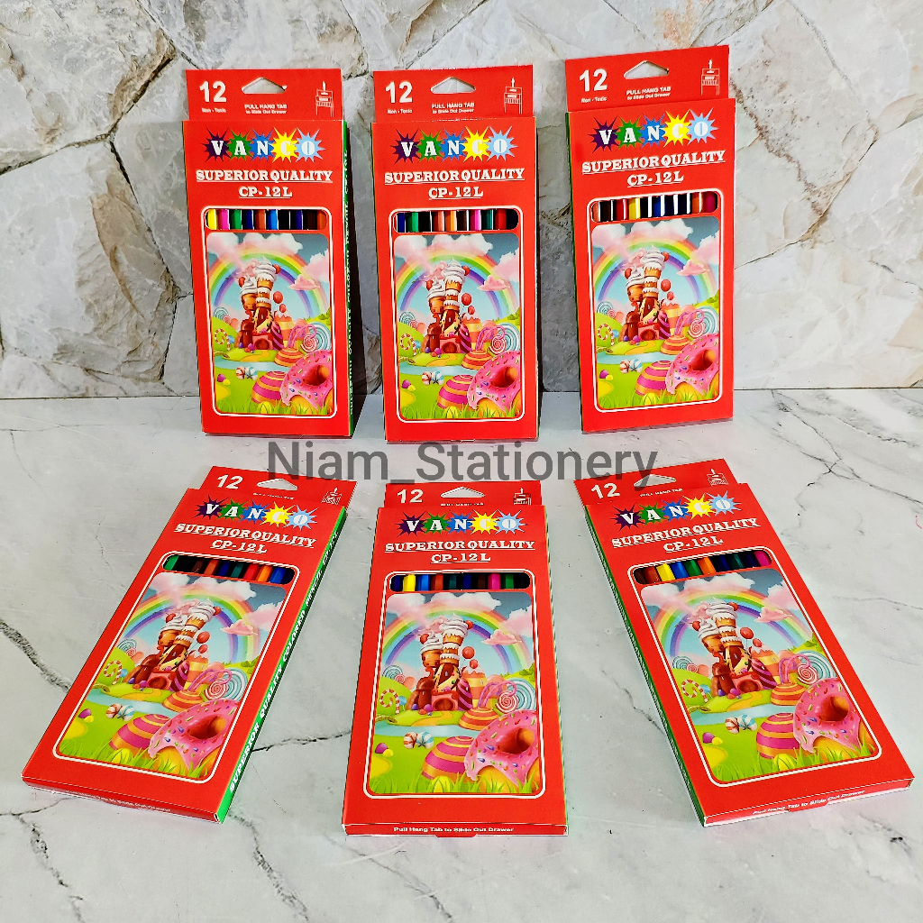 

Azka SATU SET ( 12 WARNA ) Colour Pencil Pensil Warna Vanco /Van-Art CP - 399 12 Warna Panjang