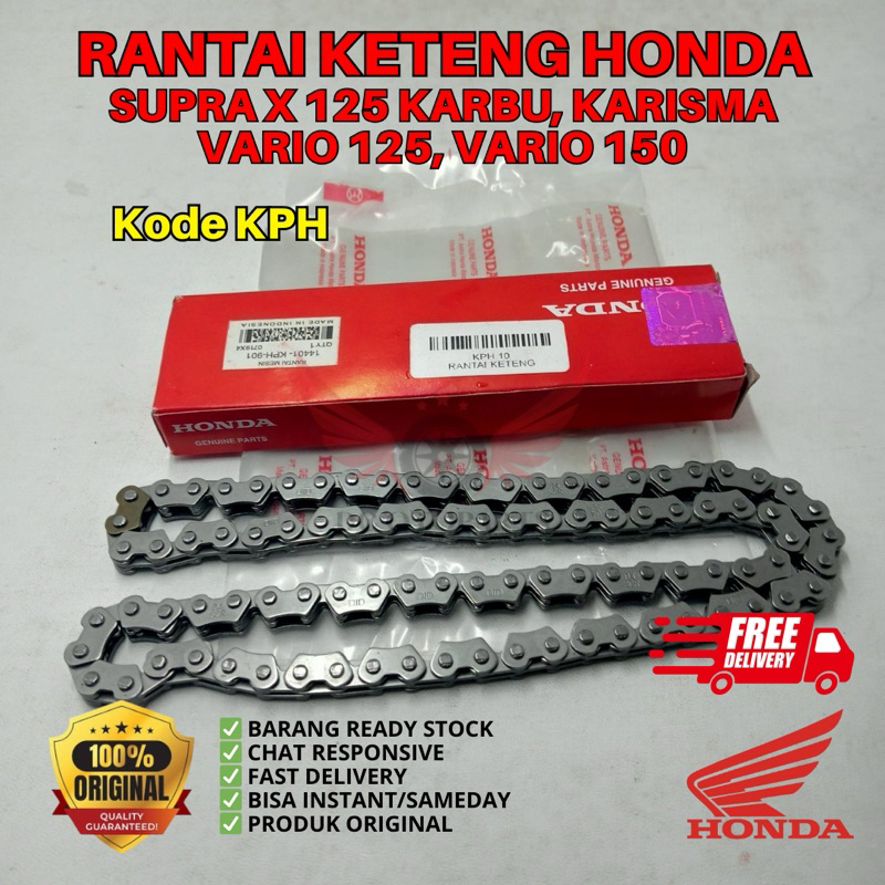 KPH RANTAI KETENG SUPRA X 125 KARBU ORIGINAL AHM HONDA, RANTAI KETENG KARISMA, RANTAI KETENG VARIO 1