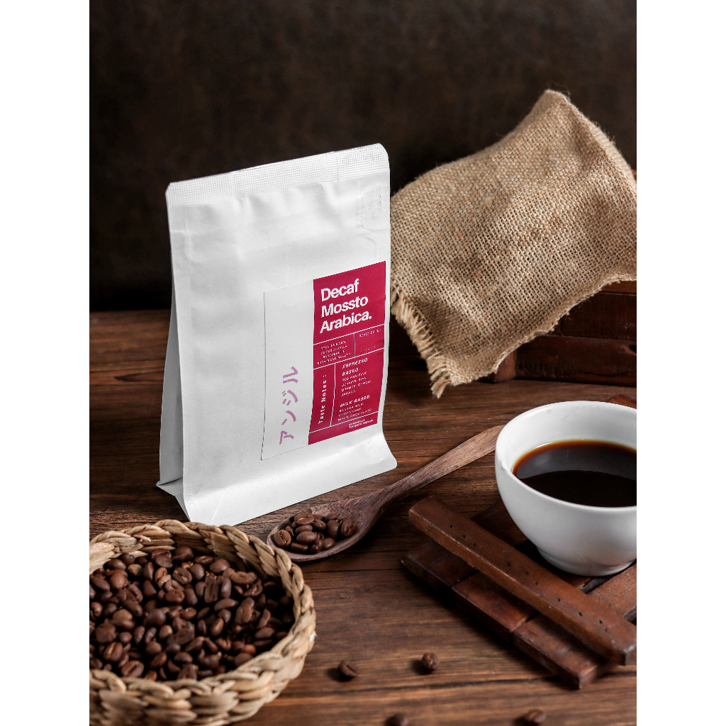 

Kopi Decaf Arabica Submerged Mossto Single Origin Espresso Roast (BIJI/BUBUK) - Decaffeinated Coffee/Kopi Rendah Kafein