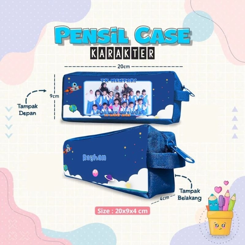 

TEMPAT PENSIL CUSTOM FREE DESIGN TEMPAT PENSIL UNTUK KENANGAN SISWA/I TPA PAUD SD MI