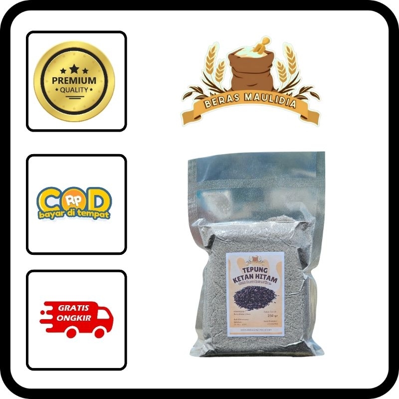 

Tepung Ketan Hitam Asli kemasan Vacuum 500g 250g