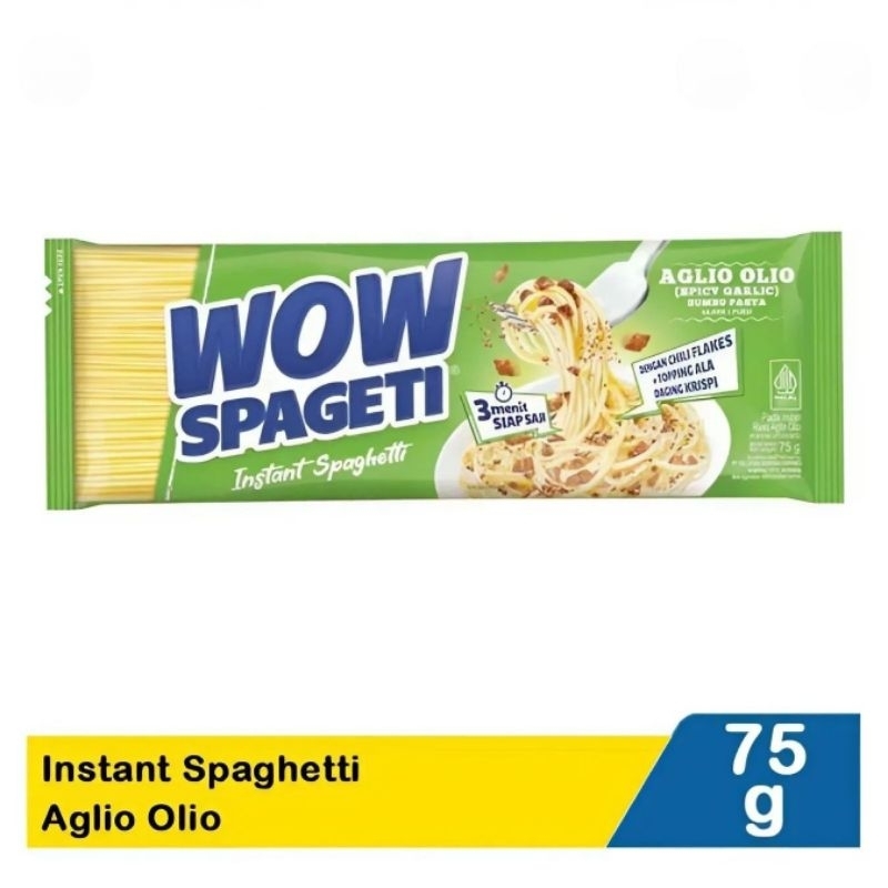 

Wow Spageti Instan Spageti Aglio Olio 75G