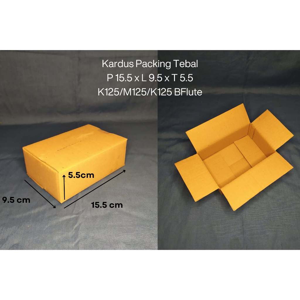 

Kardus Packing P 15.5cm X L 9.5cm X T 5.5cm