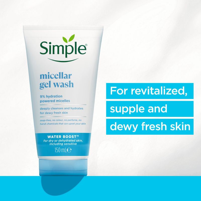 Simple Water Boost Micellar Facial Gel Wash 150Ml