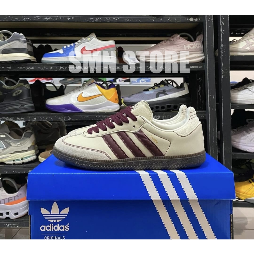 ADIDAS SAMBA WONDER MAROON OG, Sepatu Adidas Samba Original, Unisex 100% BNIB