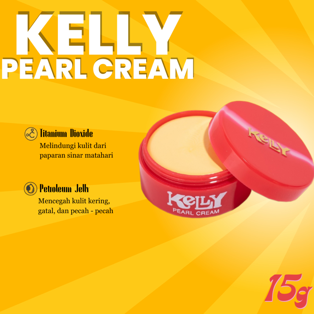 KELLY Pearl Face Cream Pemutih Wajah 15g