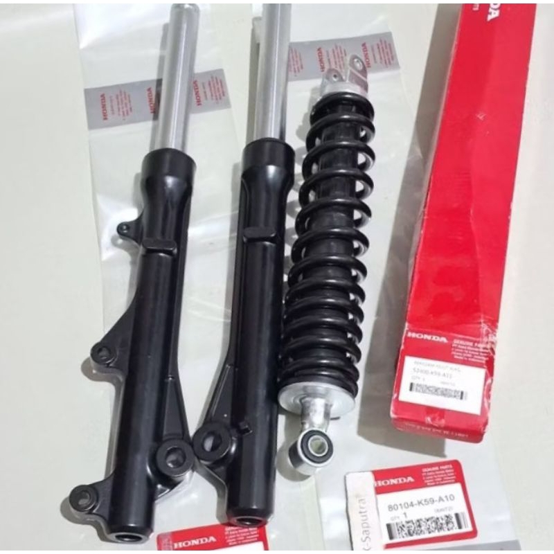 SHOCKBREAKER / SHOCK TABUNG DEPAN KOMPLIT / SEBLEKER BELAKANG KOMPLIT KZR VARIO 125 OLD VARIO 125 NE