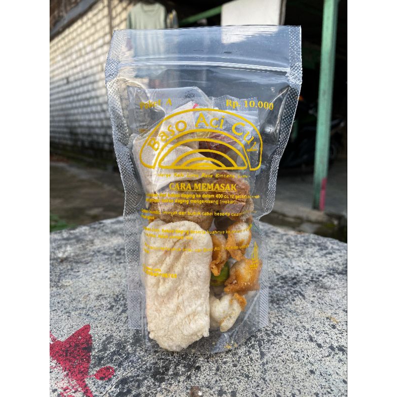 

baso aci cuy paket A baso aci enak