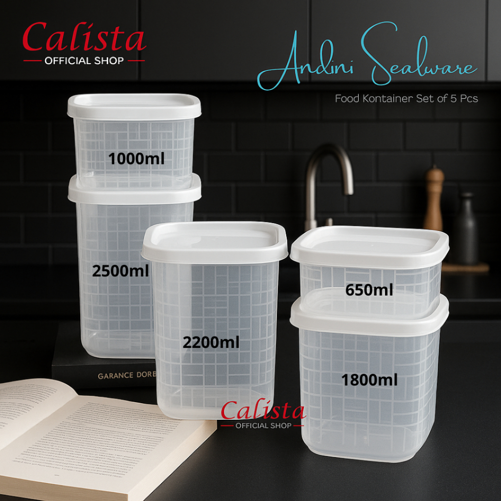 CALISTA ANDINI SET UKURAN TOPLES PLASTIK BENING TOPLES KULKAS TEMPAT KOTAK WADAH BOX PENYIMPANAN MAK