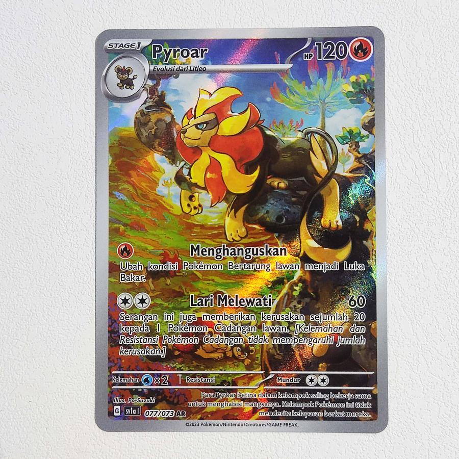 Pyroar AR 077/073 SV1a - Kartu Pokemon Indonesia