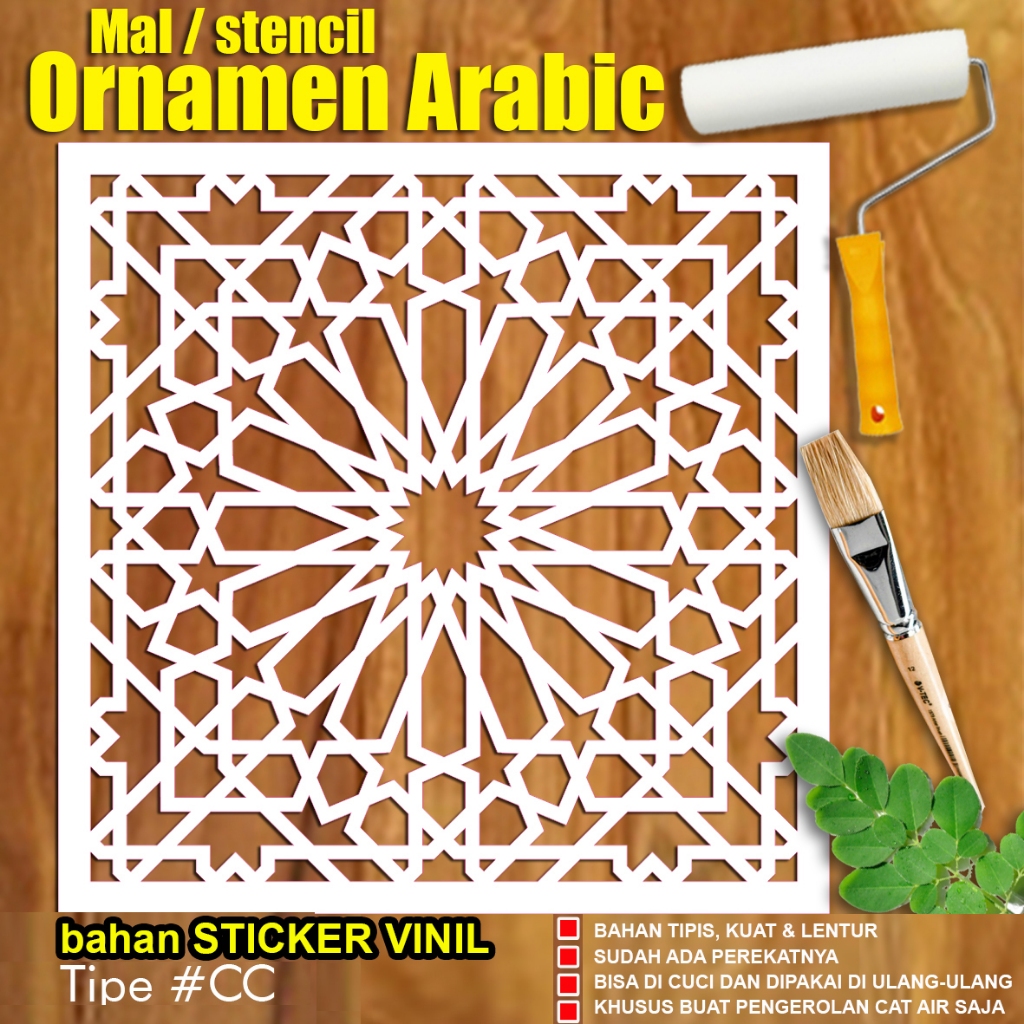 

Stensil arabic model rumit CC