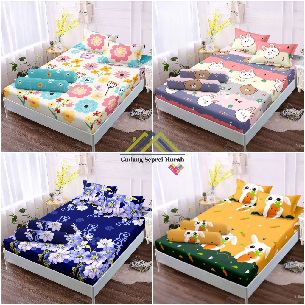 ( TERMURAH ) SPREI SAJA Tanpa BANTAL & GULING Motif Abstrak Zigzag Viral Terlaris Ukuran 180x200 Ter
