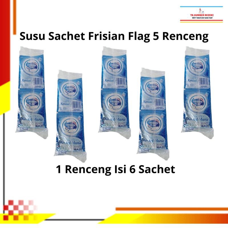 

[PAKET HEMAT ISI 5] Susu Sachet Putih Frisian Flag 1 Renceng Isi 6 Pcs PROMO MURAH