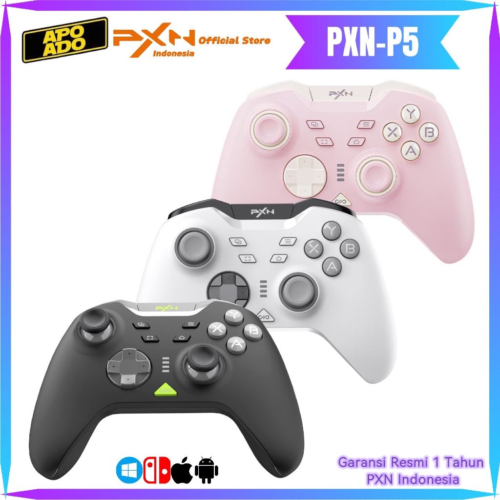 PXN P5 Gamepads Wireless Bluetooth Gaming Controller PC Windows Switch IOS 16+ Android 8.0+ Joystick
