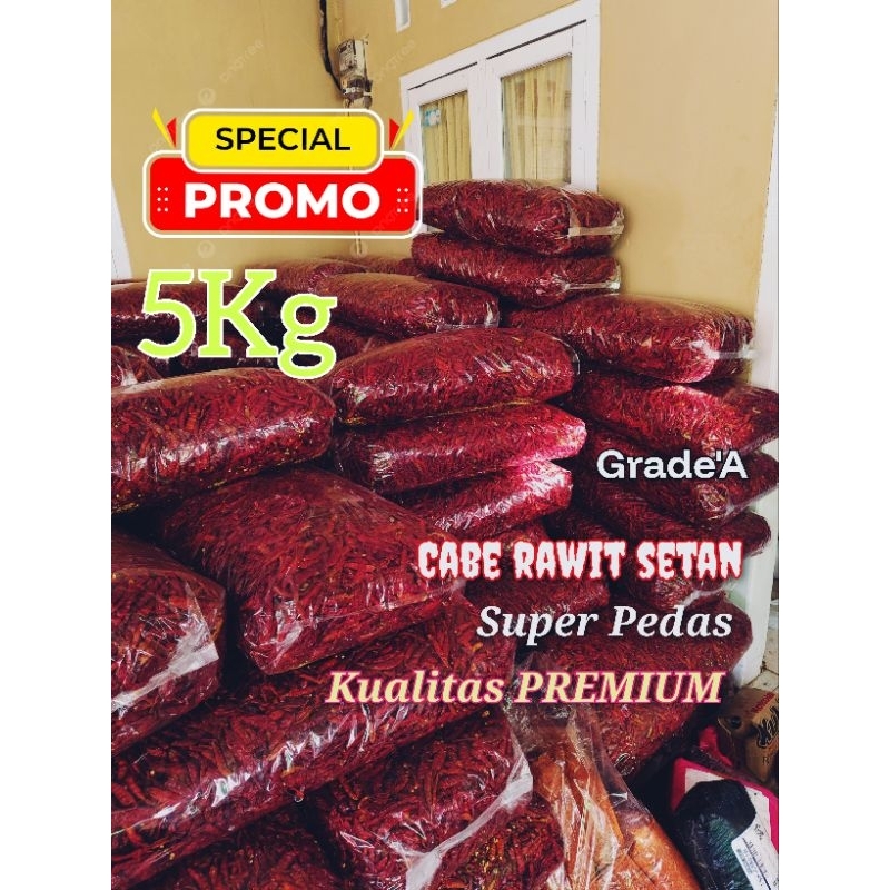 

5kg CABE RAWIT TEJA KERING IMPOR SUPER PEDAS PAKET HEMAT