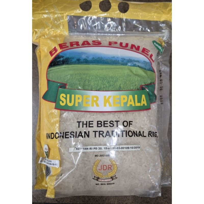 

Beras Premium Super Kepala Kuning JDR BERAS PUNEL Premium Super Yellow Head Rice 2kg - FMGC.