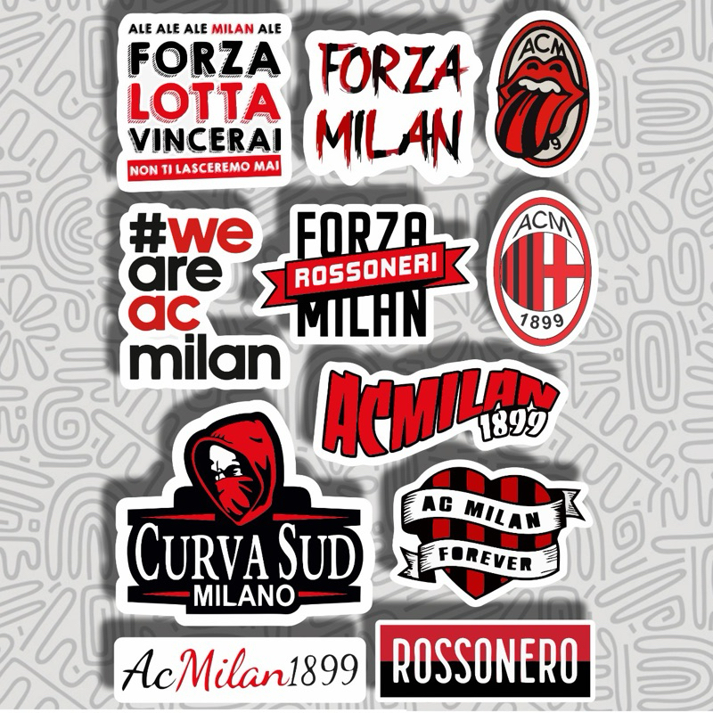 

Sticker Bola Ac Milan || stiker Forza Milan curva sud