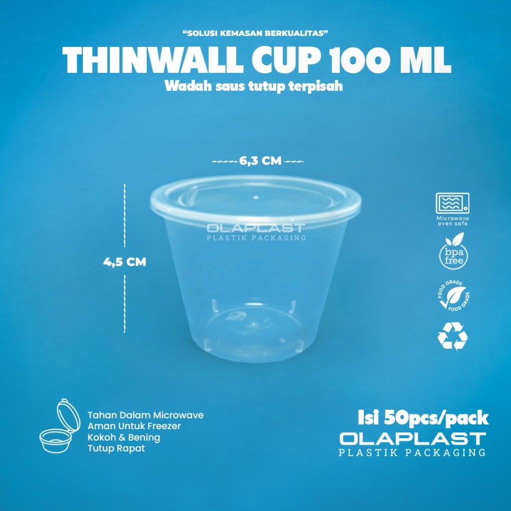 Thinwall Cup Puding / Sauce 100ml / CUP PUDING