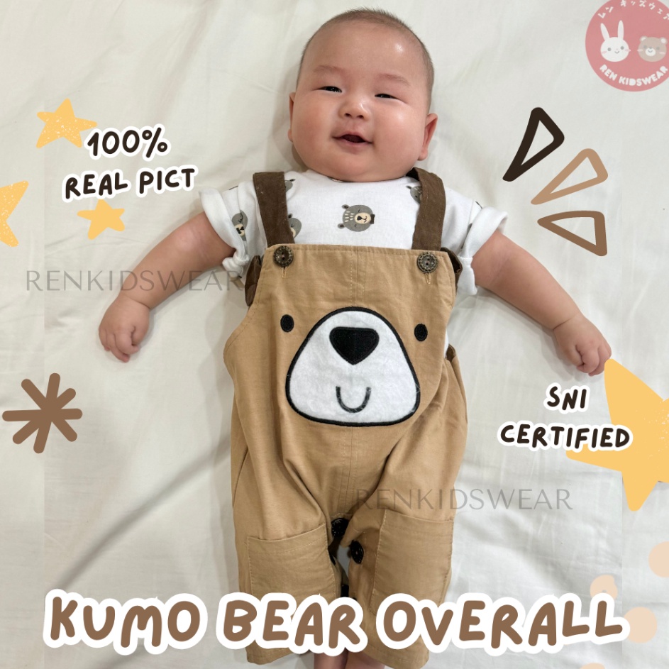 setelan overall anak bayi laki laki balita 618 bulan KUMO BEAR  KOALA  ANCHOR WHALE OVERALL  happy l