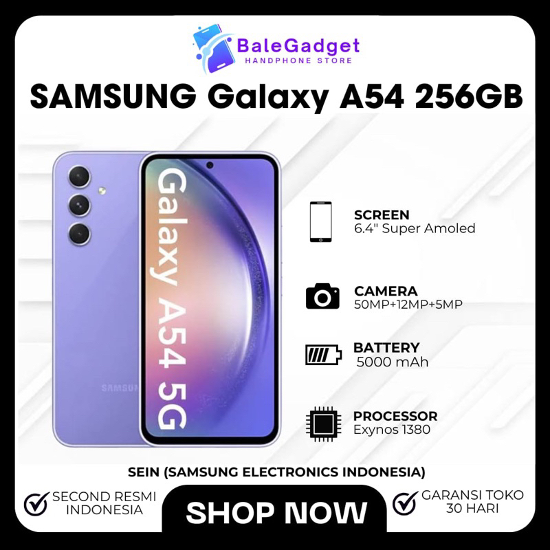 Samsung A54 256GB 5G Second Resmi SEIN