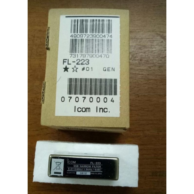 ICOM FL223 SSB NARROW FILTER 9.0115Mhz(1.9kHz/-6dB)