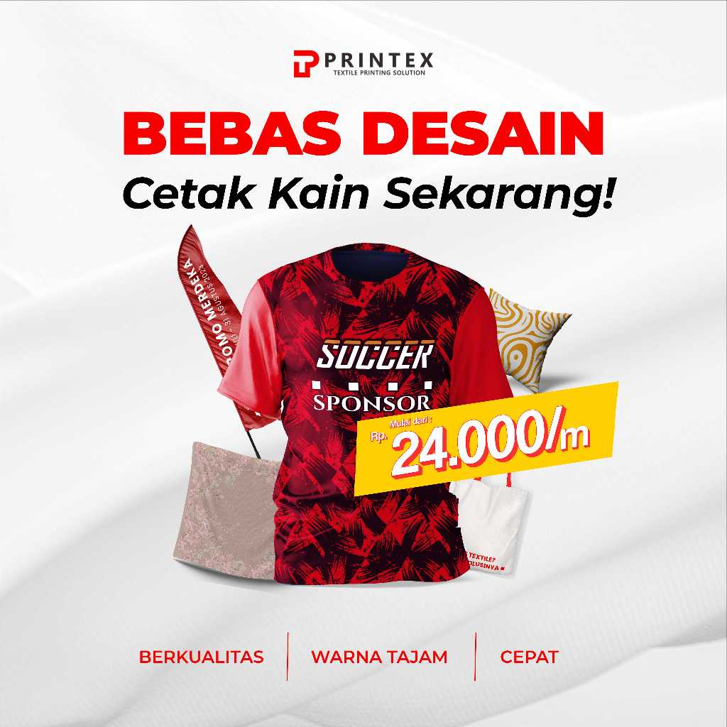 Jasa Cetak Kain Print Press Sublim | Hijab Print | Jersey Basket | Jersey Bola | Bantal Print | Kain