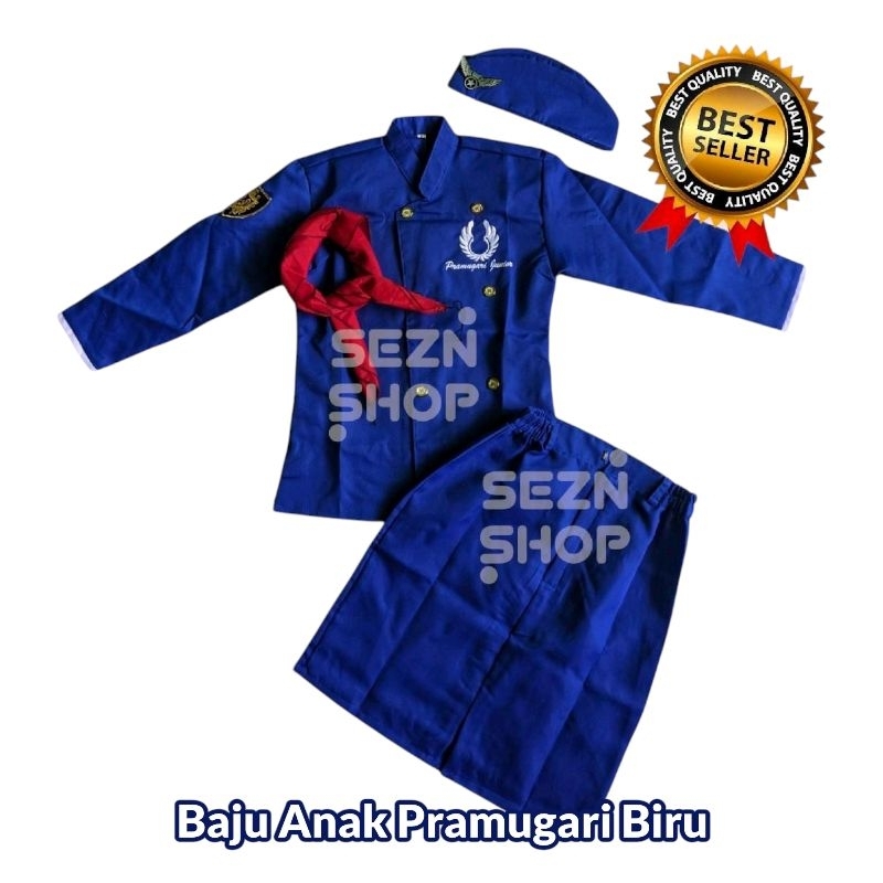 Setelan Baju Anak Pramugari Free Syal dan Pin