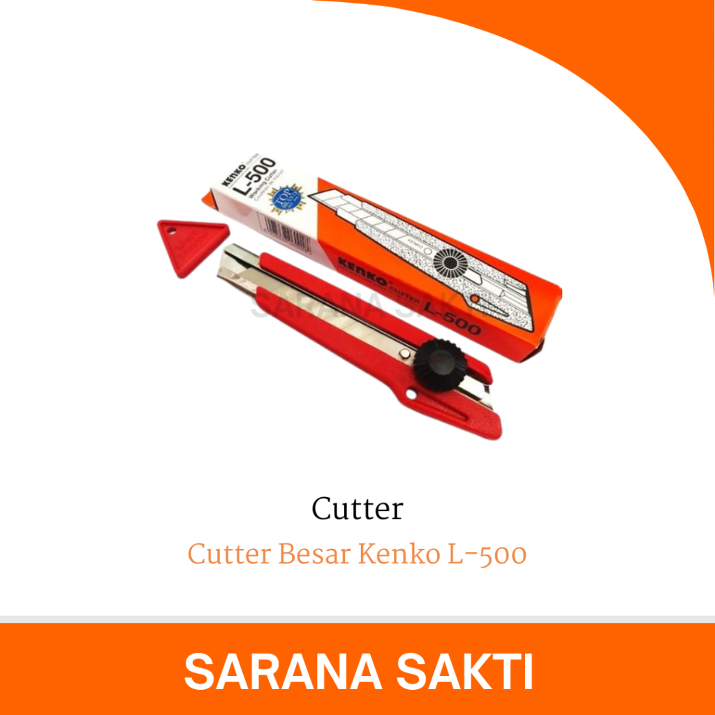 

Cutter Kenko Besar L-500 | Pisau Potong Cutter Cuter Kater Kenko Merah