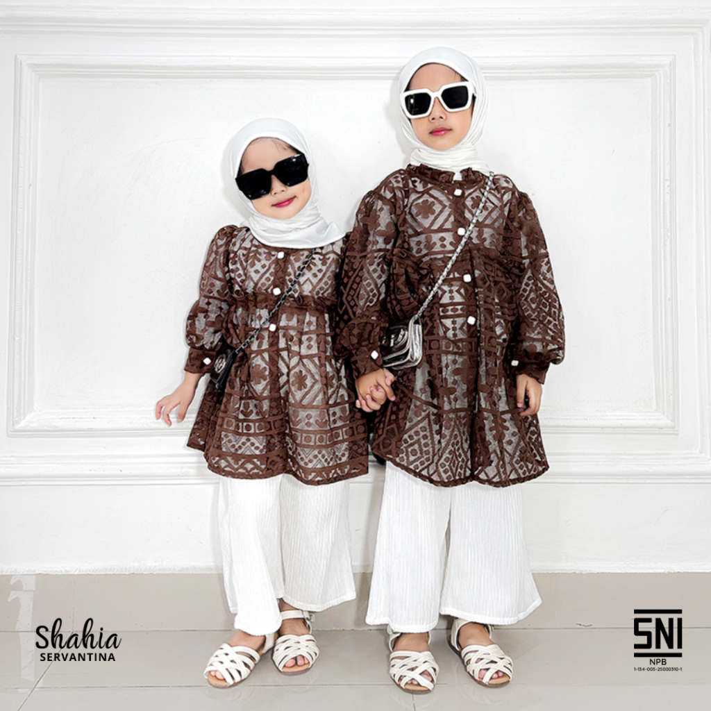 Shahia Servantina - Seila Outer Tille Pesta Brukat Anak Perempuan Couple Ibu dan Anak