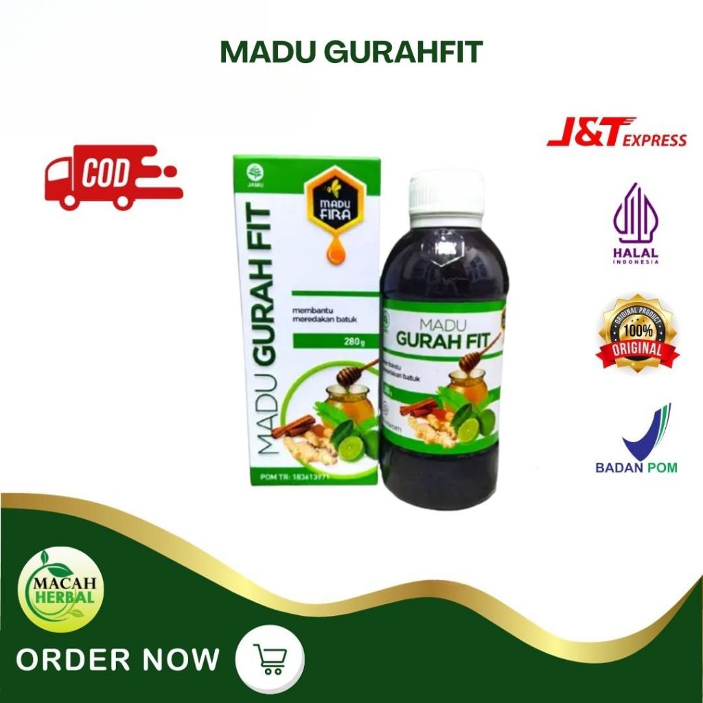 Madu GURAH FIT/GURAH FIT/MADU GURAH FIT MADU HERBAL ATASI ASMA FLU BATUK