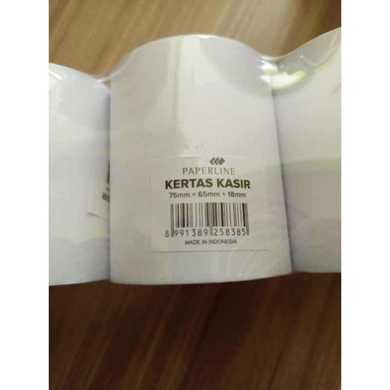 

KERTAS KASIR PAPERLINE (SIDU) UK. 75mm x 65mm x 18mm (ECER / 1 ROLL)