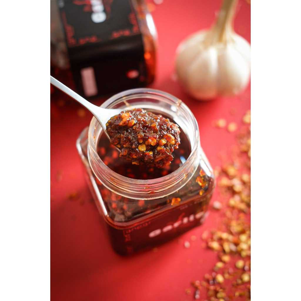 

(HALAL) Garlic Chili Oil Serbaguna cap Mangkok (Gurih, Pedes, Smokey)