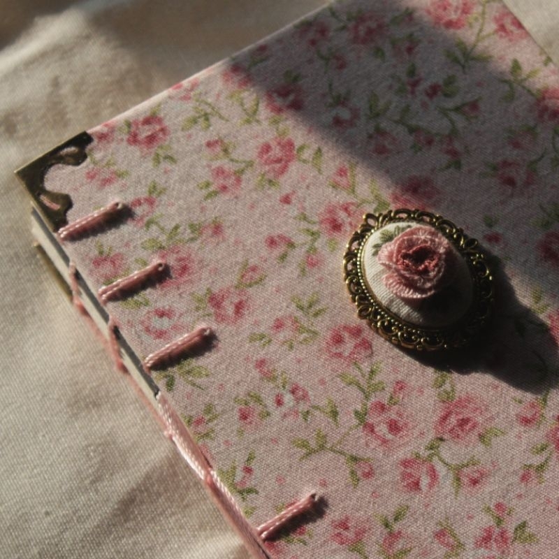 Notebook vintage - notebook sulam - buku diary - buku catatan a6 - buku aesthetic