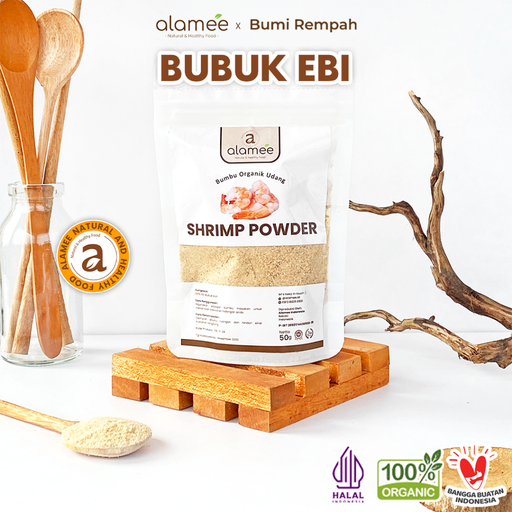 

ALAMEE Ebi Bubuk Halus Bumbu Dapur Organik Udang Shrimp Powder Giling Praktis Seasoning 50gr