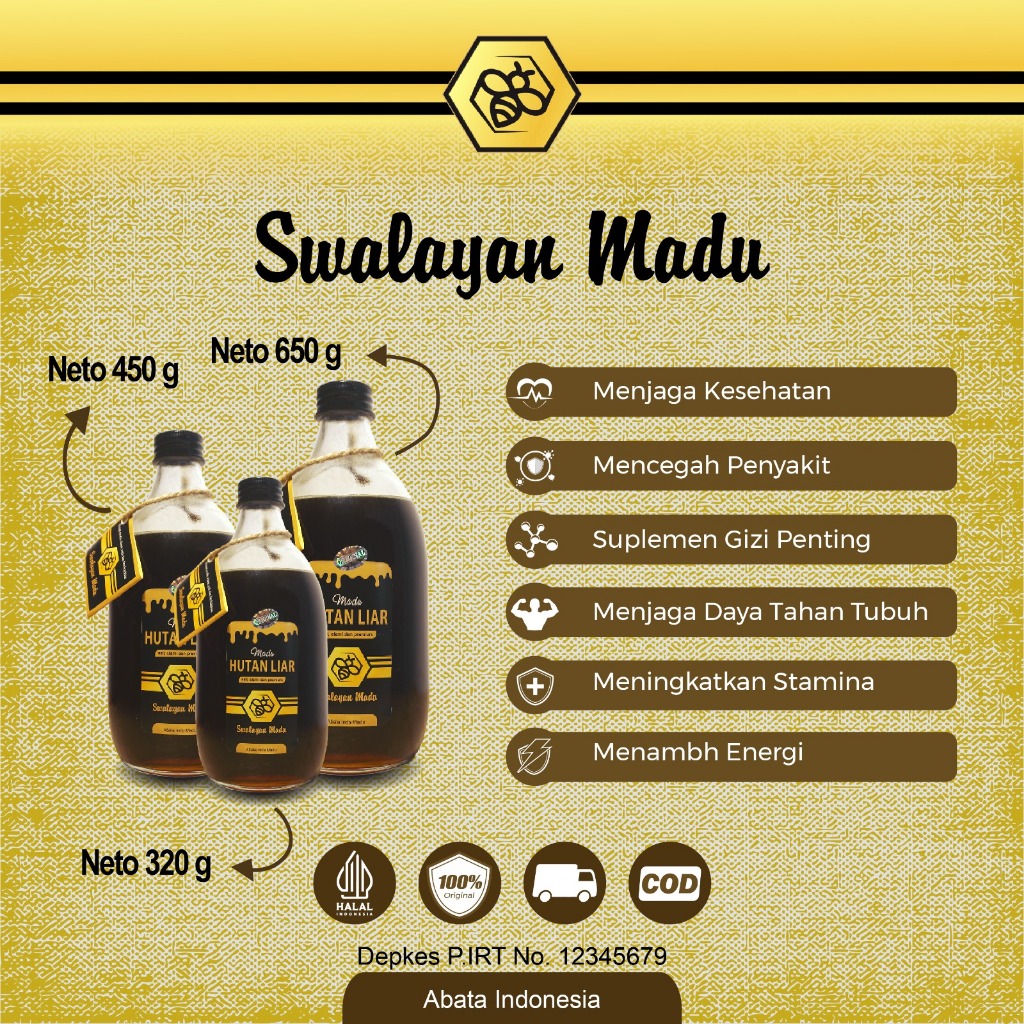 

Madu Hutan Asli Liar Premium Rasa Kuat dan Kaya Manfaat by Swalayan Madu