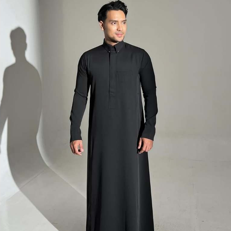 GONEGANI OFFICIAL - Gamis Pria Kerah Lengan Panjang Thalib Thobe