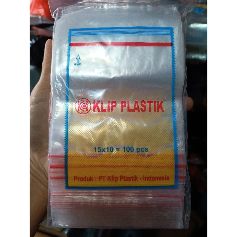 

Klip plastik 10x15, 15x10 1 pak isi 100 lembar