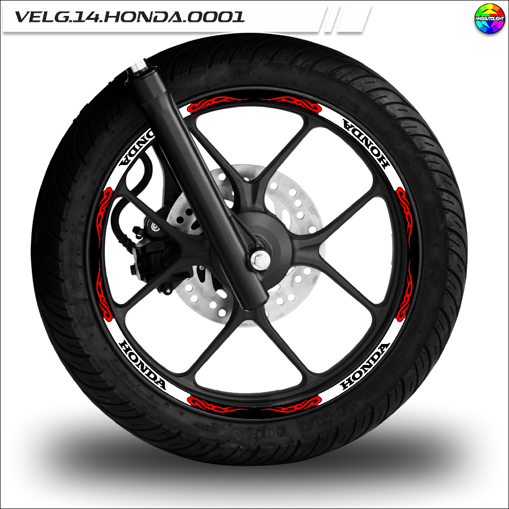 STICKER VARIASI VELG MOTOR RING 14 HONDA BEAT GENIO VARIO 125 VARIO 150
