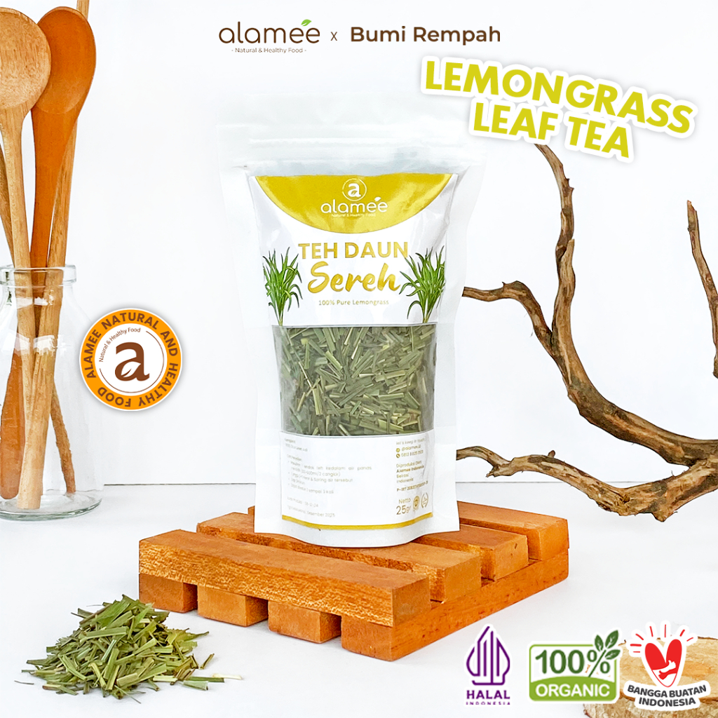 

ALAMEE Lemongrass Leaf Tea Daun Sereh Kering Teh Organik Dried Serai 25gr