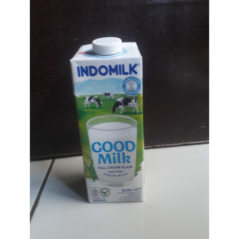 

susu indomilk plain uht cair 950 ml