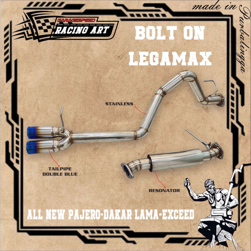 Knalpot HKS Legamax Blue Series New Pajero Sport 2016