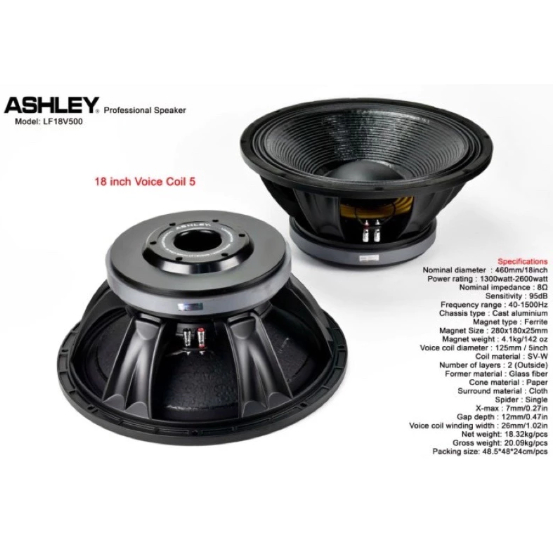 SPEAKER ASHLEY 18'' LF18V500