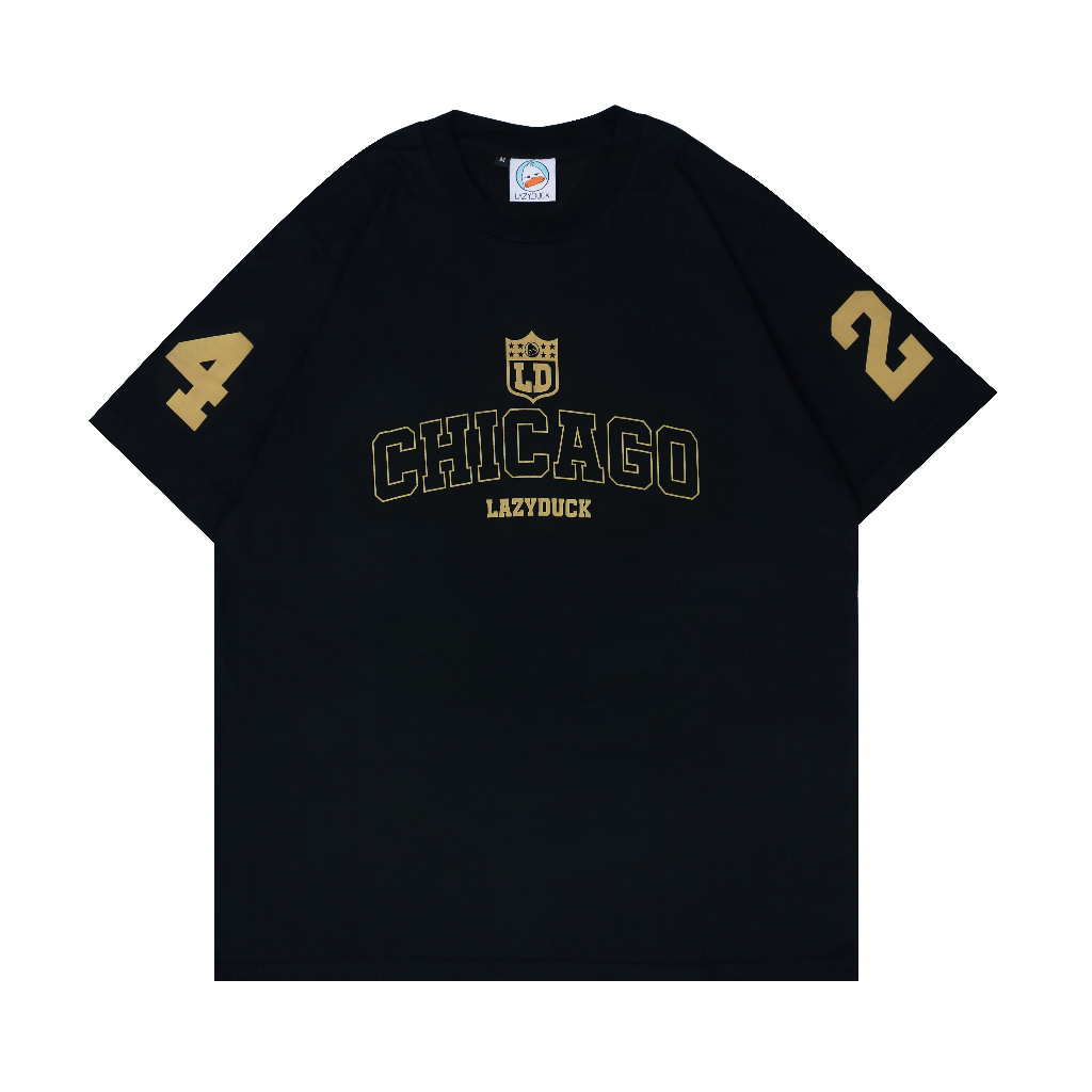 LAZYDUCK TSHIRT CHICAGO BULLS GOLD 24 KAOS PRIA WANITA