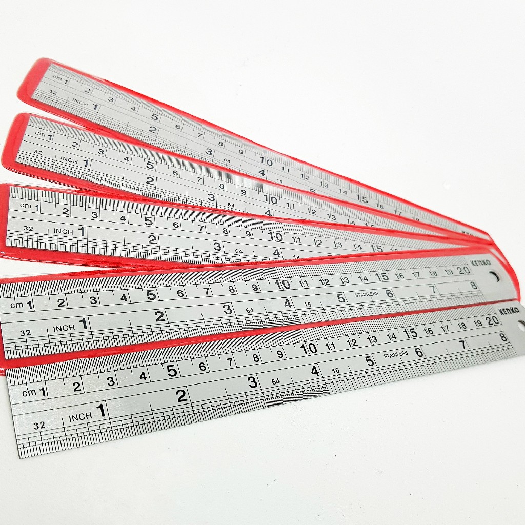 

(Per Buah) Penggaris / Garisan Besi / Steel Ruler Kenko 20 cm