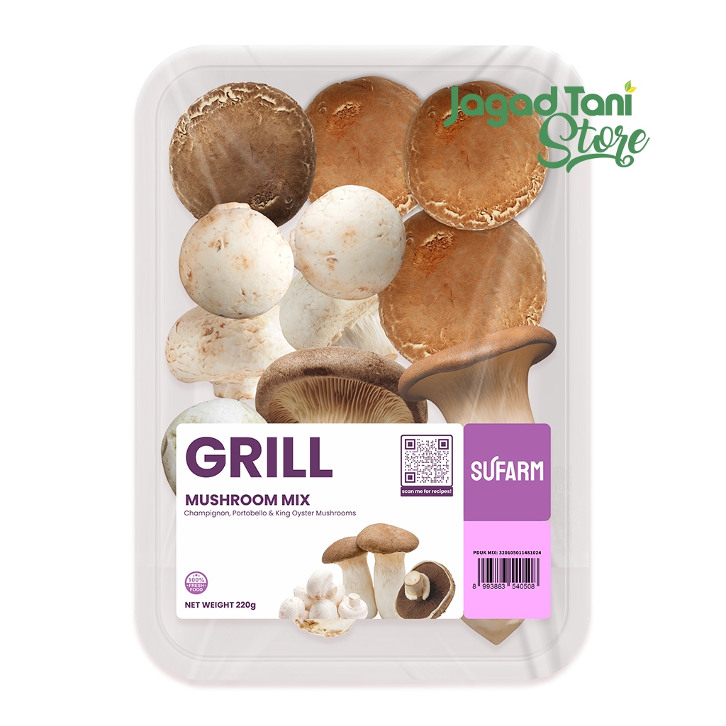 

SUFARM Grill Mushroom Mix 220 Gr – Campuran Jamur untuk Grill