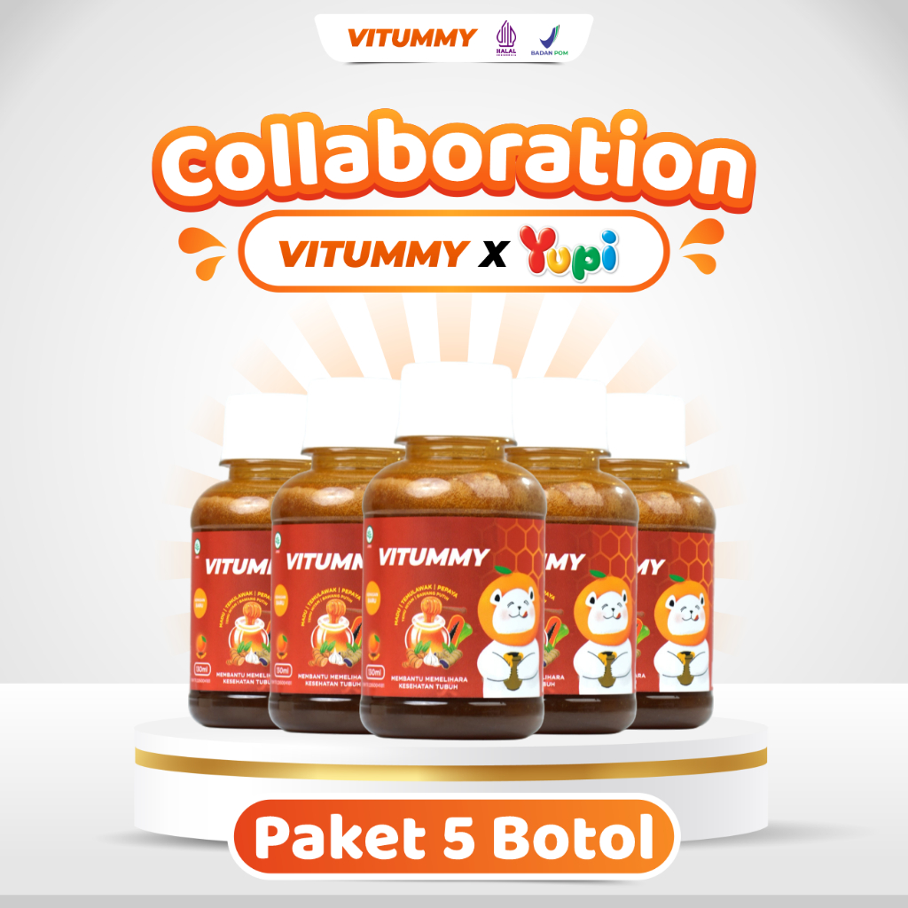 Madu Vitummy Paket 5 Botol 130ML