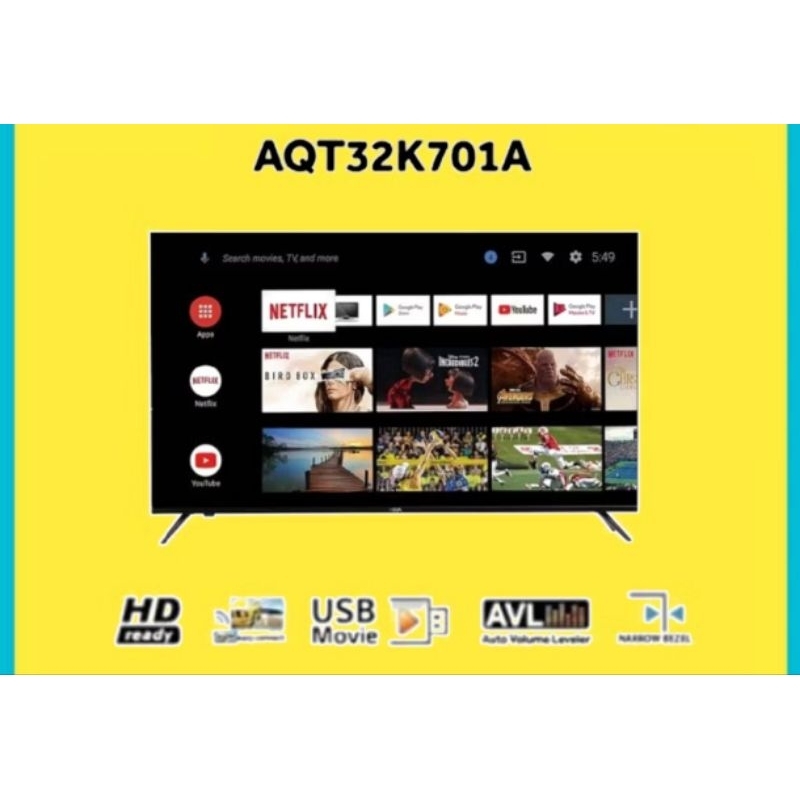 LED tv Aqua 32 inc android google tv/ LED tv Aqua AQT32K701AF
