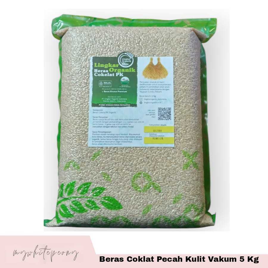 

Beras Coklat Lingkar Organik / Beras Pecah Kulit Pandan Wangi 5 kg Packing Vaccum