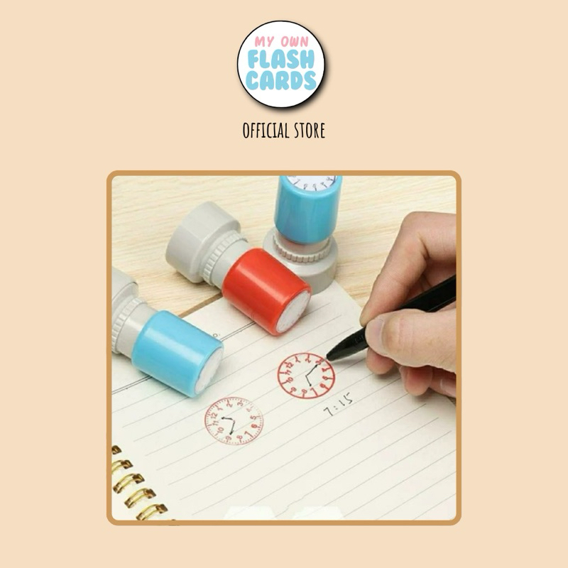 

Mainan Stempel Jam Belajar Mengenal Waktu - Mainan Edukasi Jam Analog - Clock Stamp Education Toy